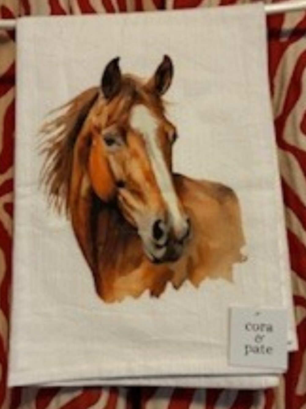 Beautiful Horse on  100% Cotton Tea Towel by Cora & Pate